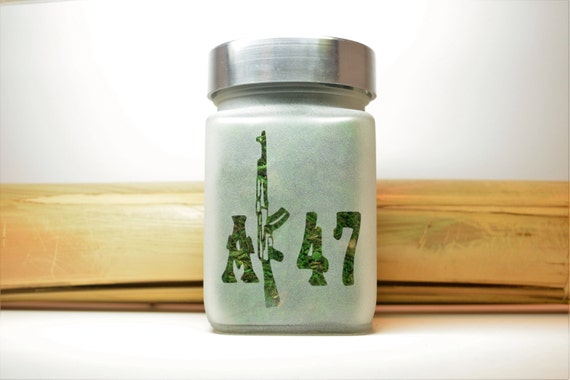 AK-47 Stash Jar - Weed Accessories, Stoner Gifts & Stash Jars - Weed Jars for Gifts - Ganja Gift Ideas for Him