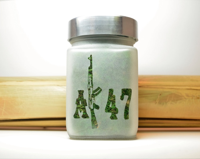 AK-47 Stash Jar - Weed Accessories, Stoner Gifts & Stash Jars - Weed Jars for Gifts - Ganja Gift Ideas for Him