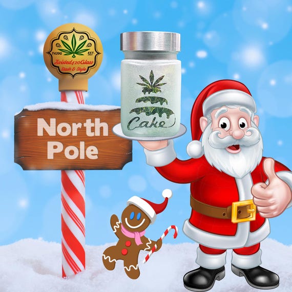 Frosted Cake Stash Jar for Holiday Herb & Treat Storage