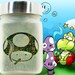 Stoner Powered Up Mushroom Stash Jar - Gifts for Gamers - Weed Accessories and Gamer Gifts for Stoners - Weed Jars - Stoner Accessories 