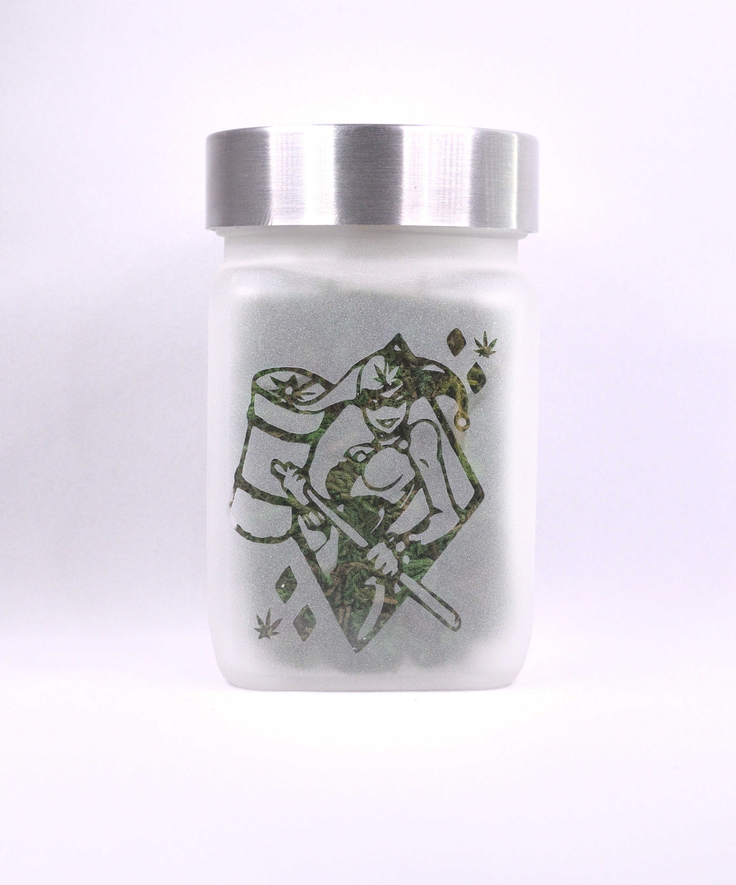 Sexy Clown Girl Weed Stash Jar Unique Stoner Gift for Her Weed