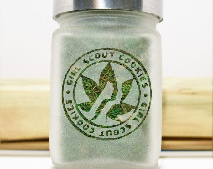 Girl Scout Cookies Stash Jar - Weed Accessories, Stoner Gift & Stash Jars - Cannabis Gifts, Stoner Accessories - Weed Jars