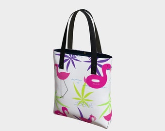 Flamingo Summer Beach Tote and Summer Hand Bag