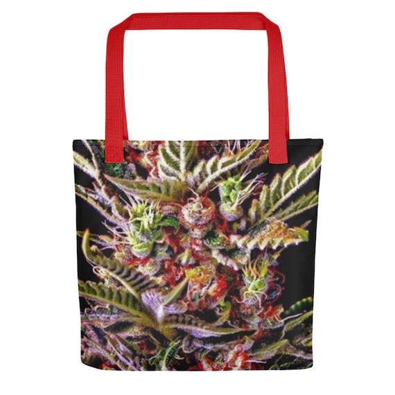 Sleek & Stylish: Black Cannabis Flower Bag - Perfect for 420 enthusiasts!
