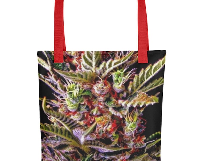 Sleek & Stylish: Black Cannabis Flower Bag - Perfect for 420 enthusiasts!