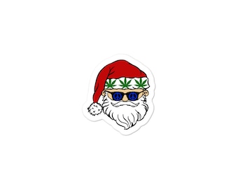 Stoner Santa Christmas Gift Sticker