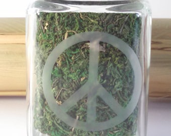 Peace Sign Stash Jar - Weed Accessories, Stoner Gifts & Stash Jars - Weed Gifts for Her - Ganja Gear - Stoner Accessories, Girls Who Smoke