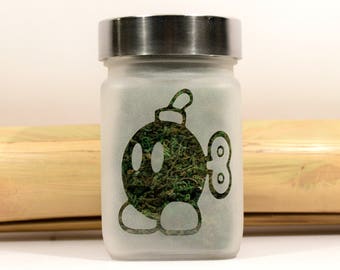 Ba Bomb Stash Jar -Super Mario Brothers Inspired Perfect Gamer Gift for Weed Lovers - 420 Friendly Stoner Accessories - Fun and Functional