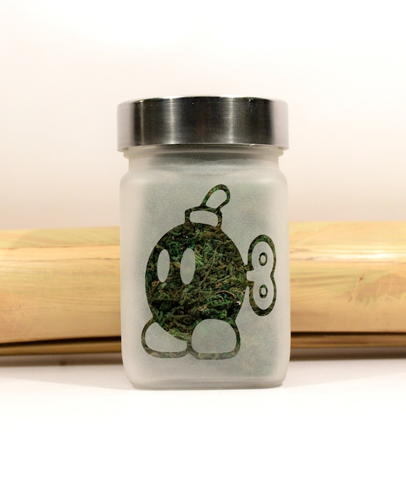 Ba Bomb Stash Jar -Super Mario Brothers Inspired Perfect Gamer Gift for Weed Lovers - 420 Friendly Stoner Accessories - Fun and Functional
