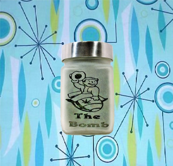 Vault Boy the Bomb Stash Jar - 420 Weed Accessories, Stash Jars for Cannabis Edibles, Gamer Gifts for Stoners, Unique Stoner Gift Ideas