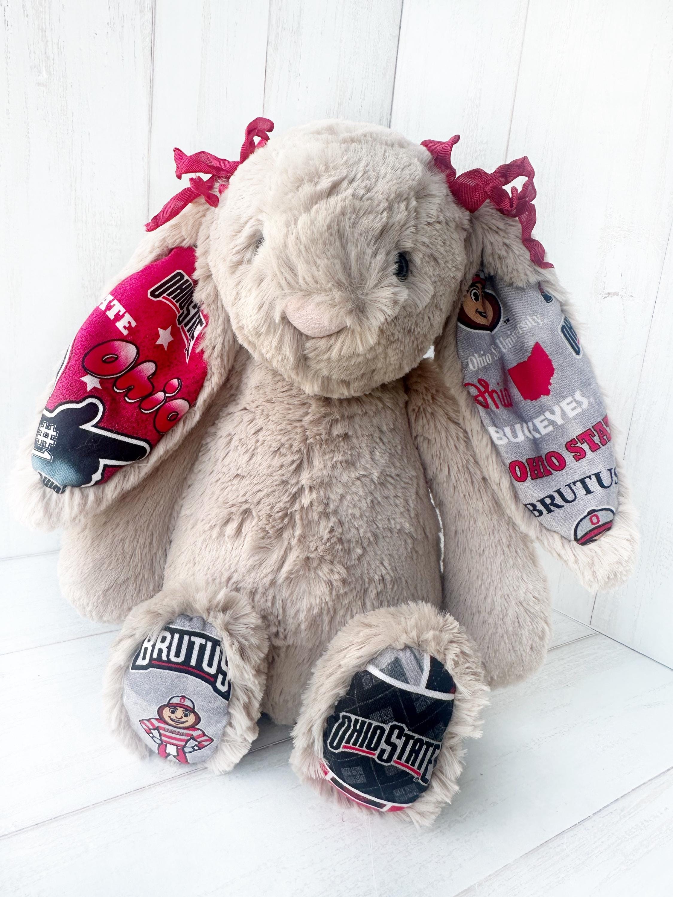 College Cuddlers…altered Plush Brown Jellycat Bunny…floppy Ears