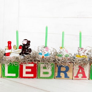 Celebrate…Antique Wooden Block Cake Candle Holder