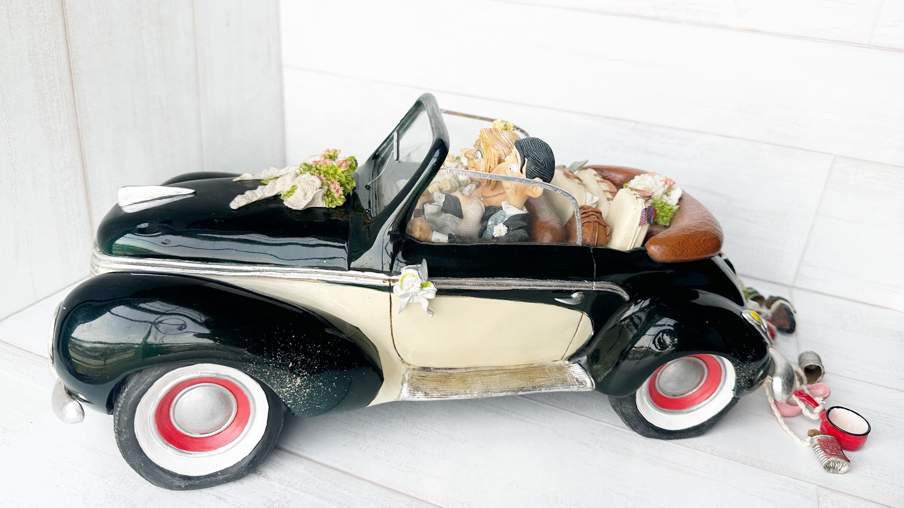 Vintage…Guillermo Forchino…Hand Painted Resin Car Sculpture…Just Married