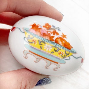 Vintage Limoge Egg Shaped Trinket Box