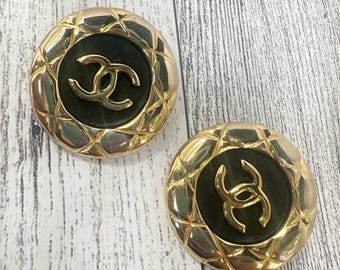 Vintage…AUTHENTIC…Chanel…Made In France…Clip Style Earrings