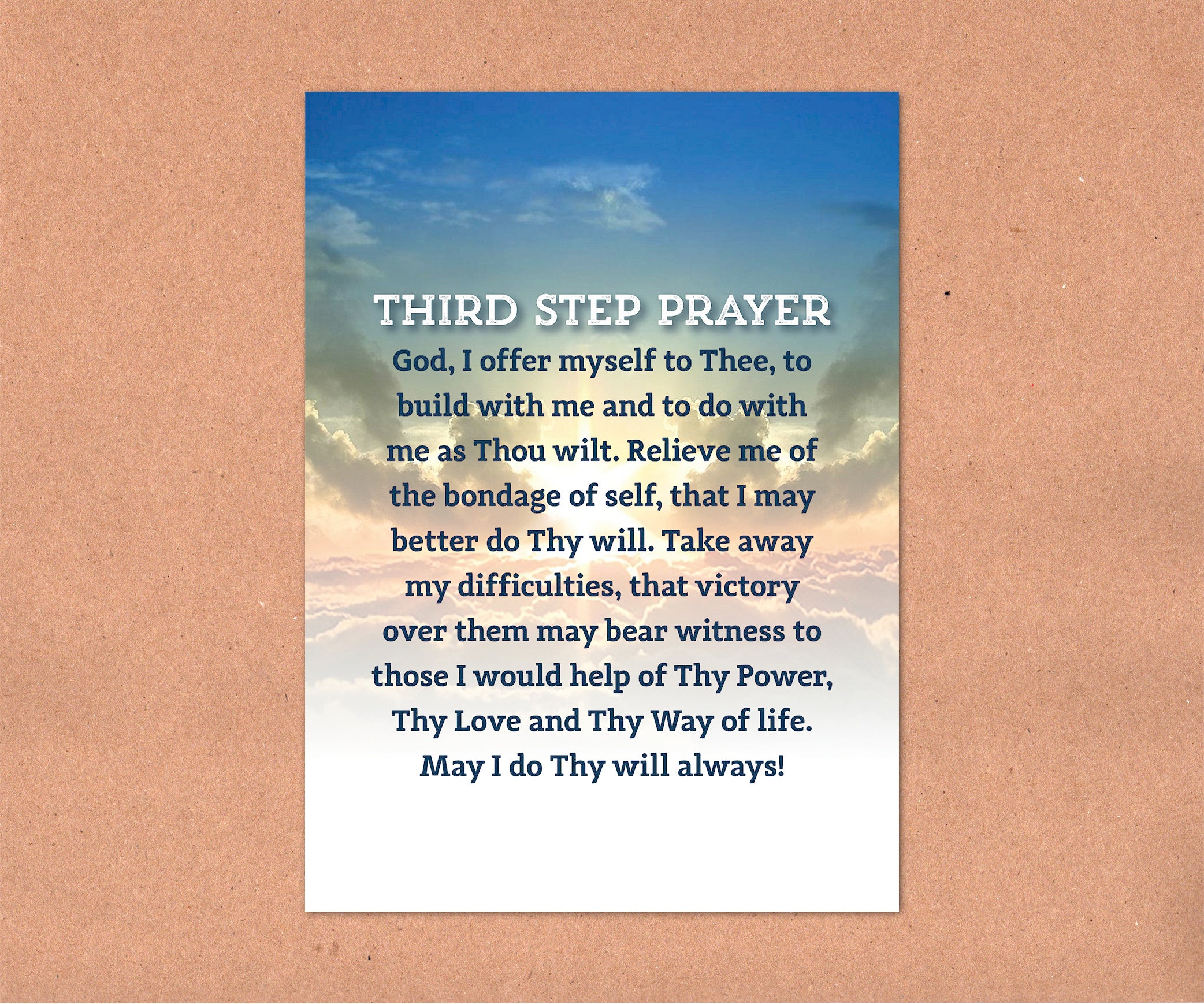 Printable 3Rd Step Prayer