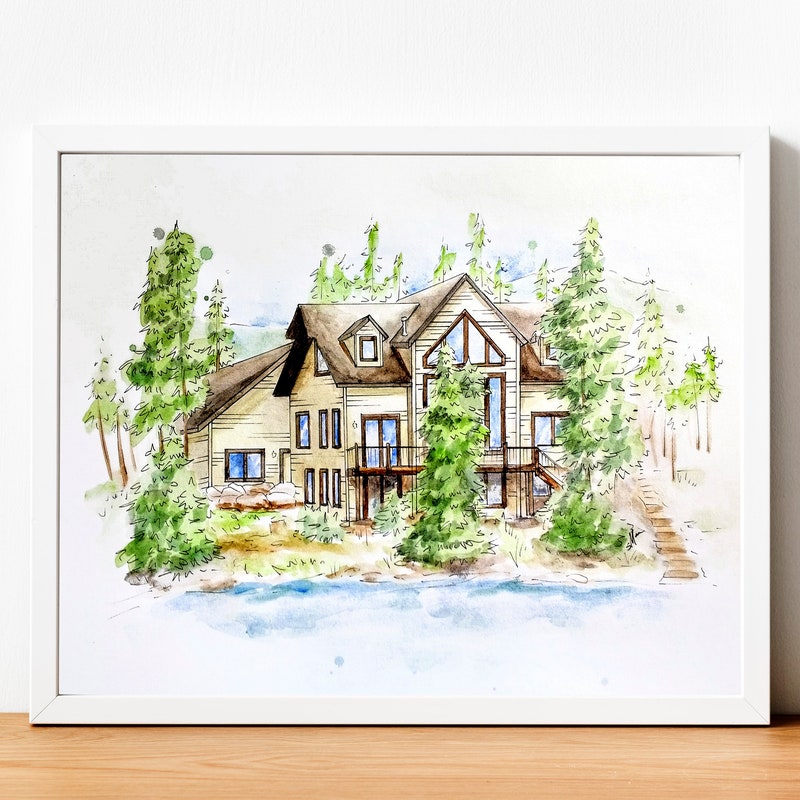 Mountain Cabin Art - Etsy