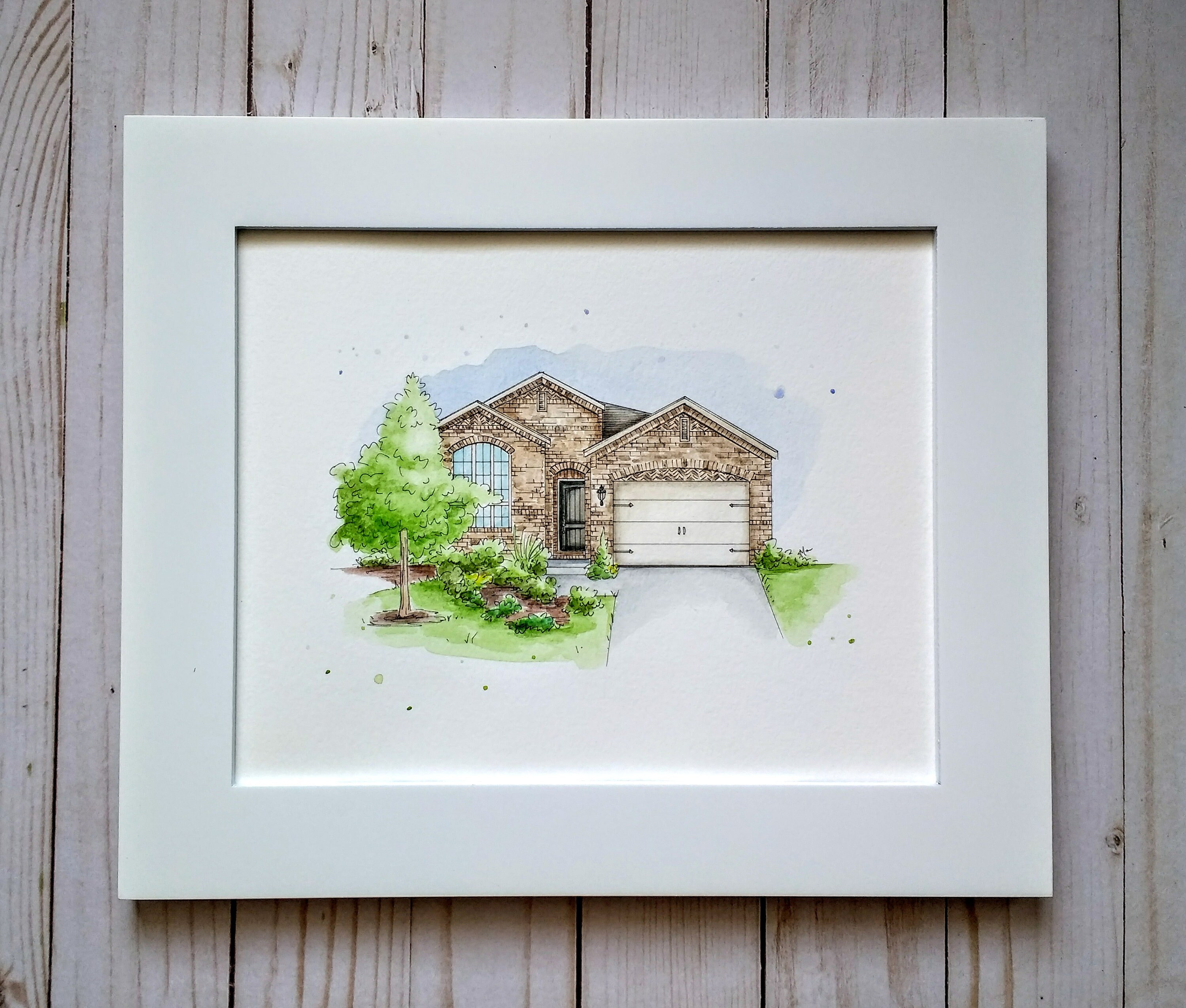 House Painting From Photo Watercolor House Hand Painted Etsy