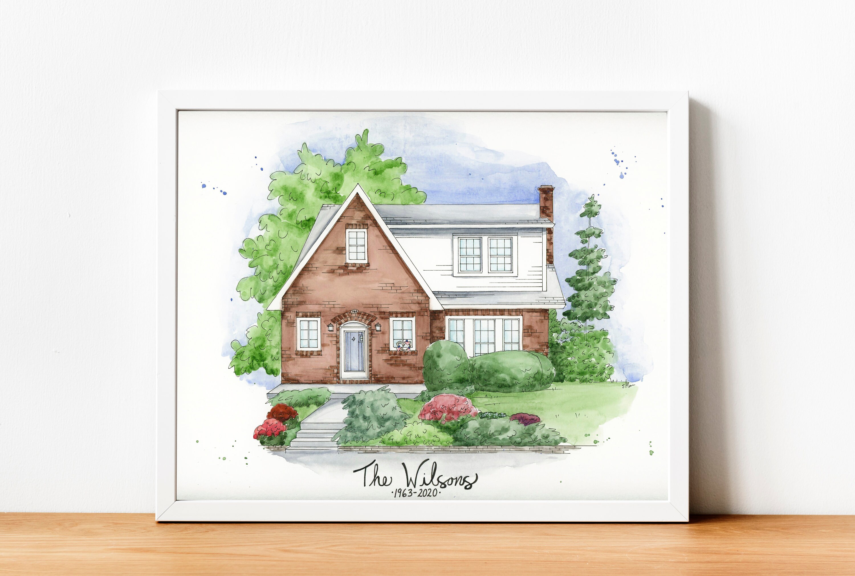 Custom Watercolor House Portrait Hand Painted Real Watercolor - Etsy