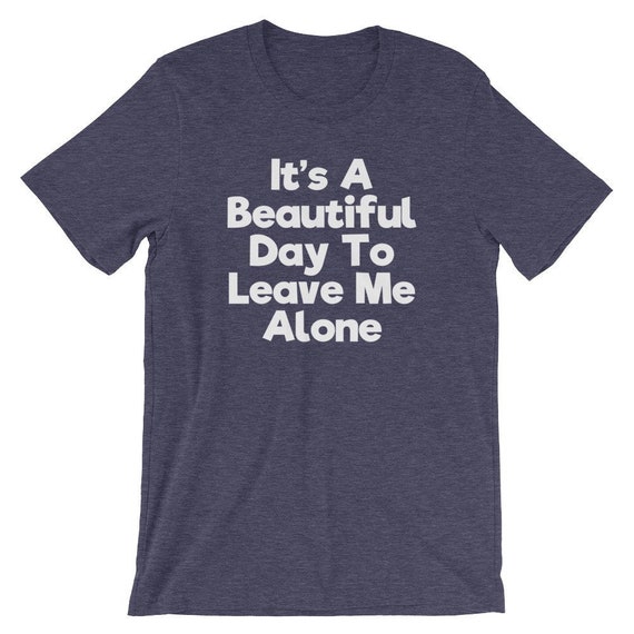 It's A Beautiful Day to Leave Me Alone T-shirt Funny - Etsy