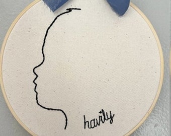 Custom child's silhouette ornament