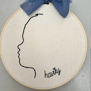 Custom child&#39;s silhouette ornament