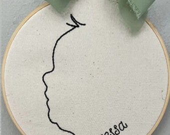 Custom child's silhouette ornament