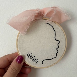 Custom child's silhouette ornament