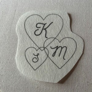 Family Initial Hearts Stick and Stitch perfect for Valentine's day, Mother's day, Grandparents and more image 4