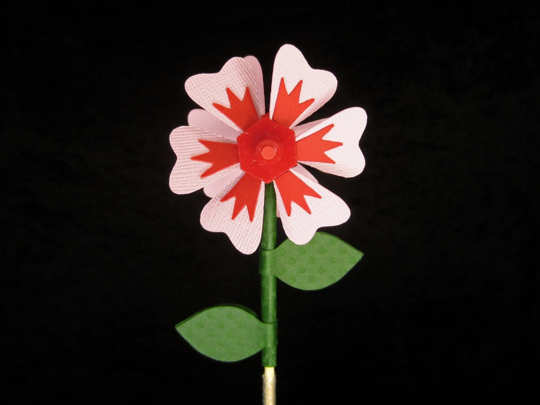 Spinning Flower Cake Topper Paper Flower Spinner Pink Flower Etsy