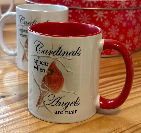 Cardinals Appear When Angels are near. Hand drawn Special Gift.