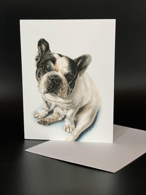French Bulldog "Zouzou". Blank card pack of 6. An all occasion beautiful gift!
