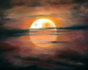 High gloss ceramic trivet "Moon" from my original artwork