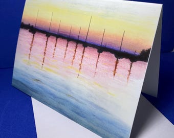 Watch Hill RI Sunset Cards, Watercolor Art - Set of 6