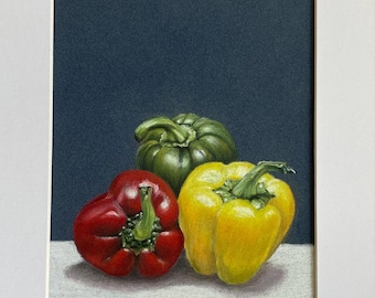 Peppers Colored Pencil Original