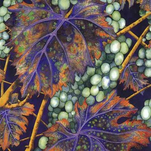 LIMITED EDITION Art Print -"Toscana" -A3 foliage print, wall art, vine leaves painting, grapes, autumn, fall, from a painting by Liz Marsh