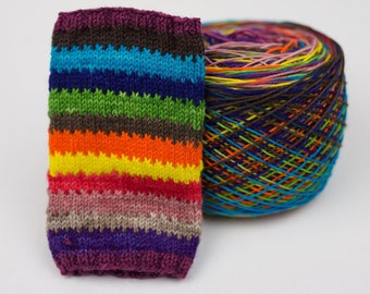 Self Striping Yarn - "Chocolate Rainbow"