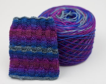 Self Striping Yarn - "Purple Rain"