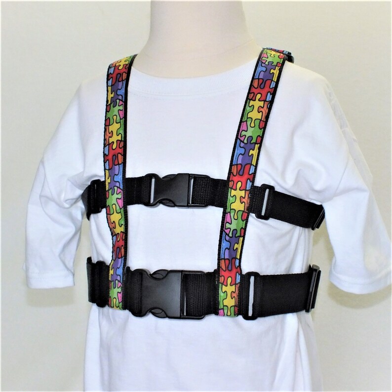Child Safety Harness With Adjustable Leash Autism Harness Etsy