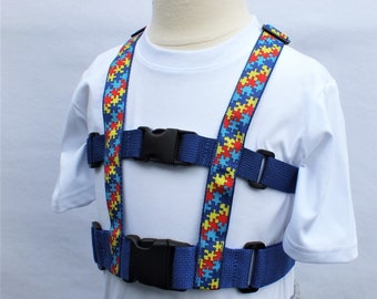 Child Safety Harness with Adjustable Leash, The Explorer with Front Buckles, Autism Harness