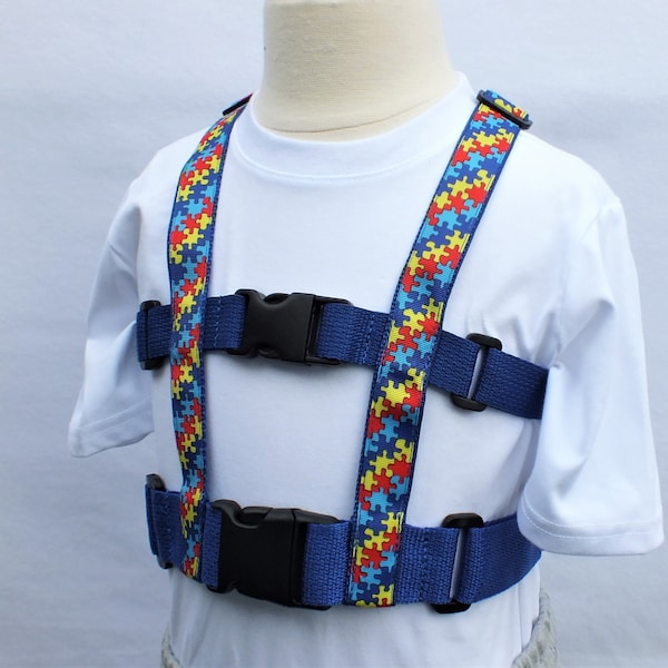 Child Safety Harness with Adjustable Leash, The Explorer with Front Buckles, Autism Harness