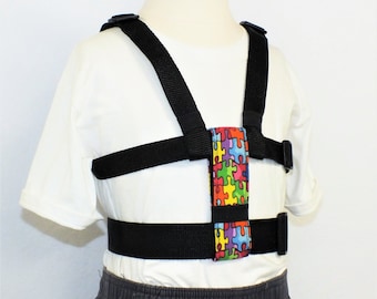 Child Safety Harness with Adjustable Leash, Back Buckles. Autism Harness, Special Needs, Houdini