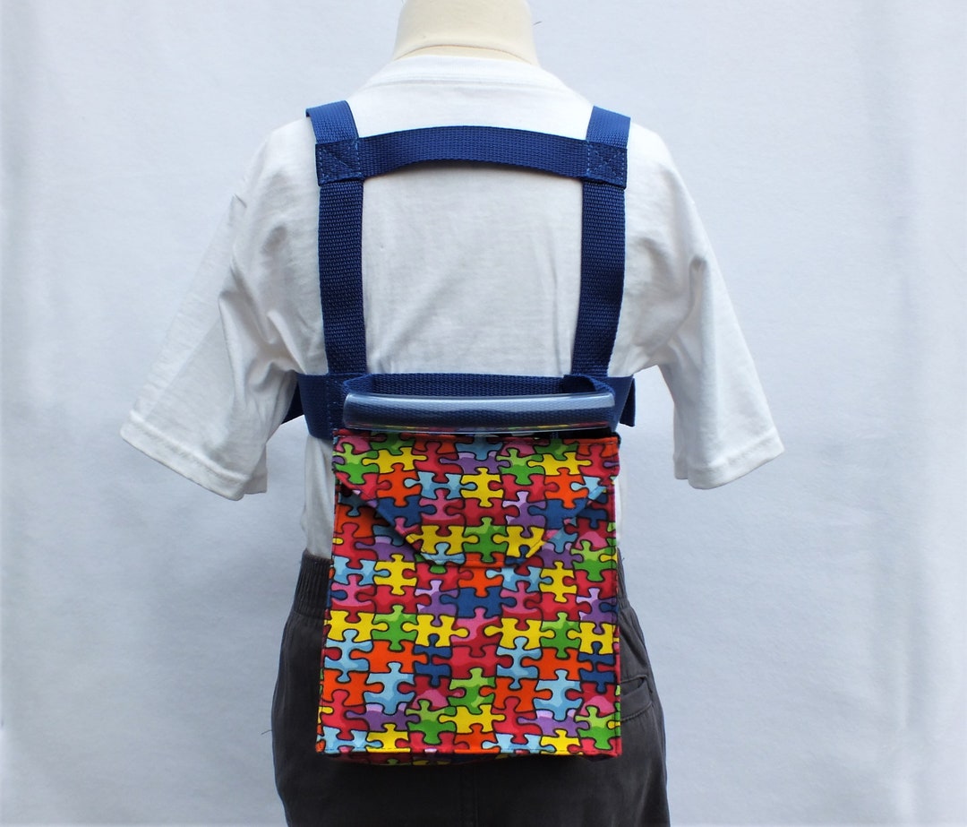 Child Safety Harness With Pouch , Autism Awareness Your Choice of