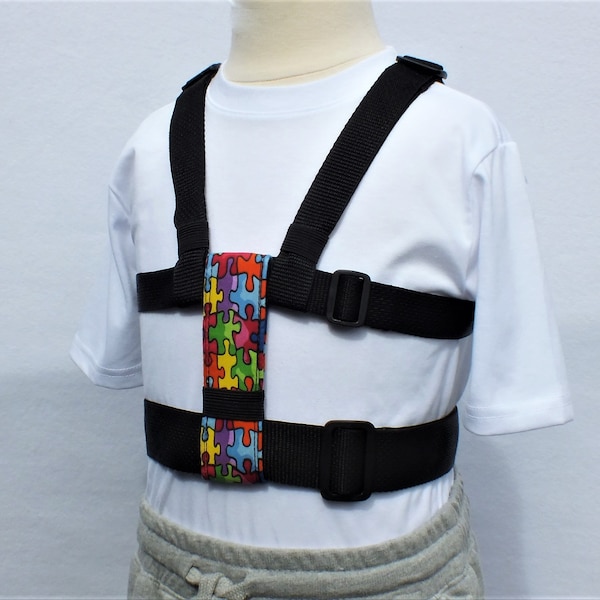 Child Safety Harness with Adjustable Leash, Back Buckles. Autism Harness, Special Needs, Houdini