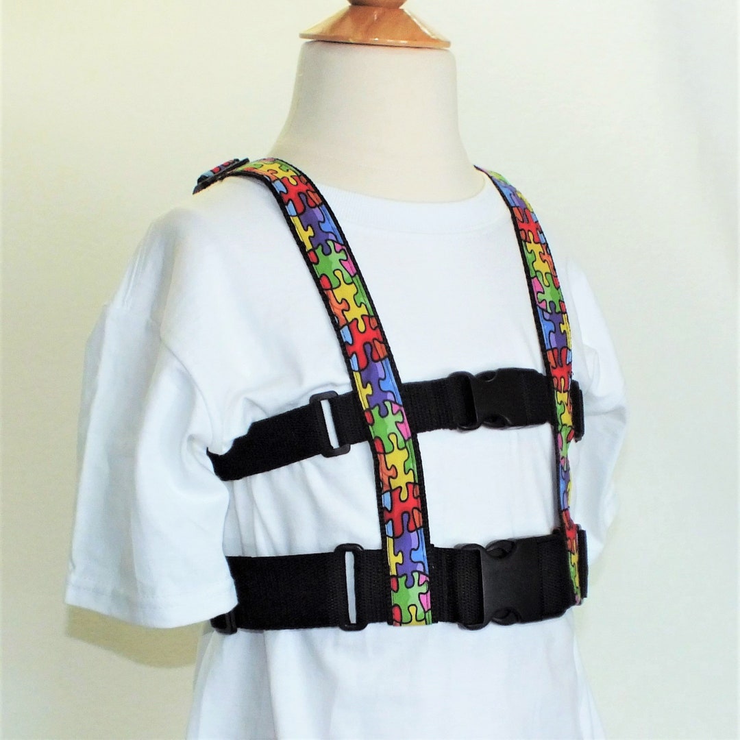 Child Safety Harness With Adjustable Leash Autism Harness Etsy Australia
