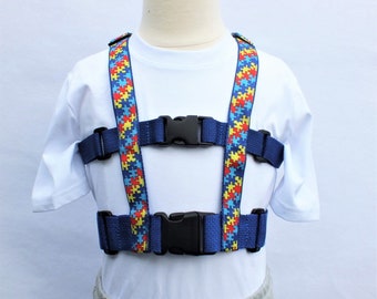 Child Safety Harness with Adjustable Leash, Autism Harness, The Explorer with Front Buckles