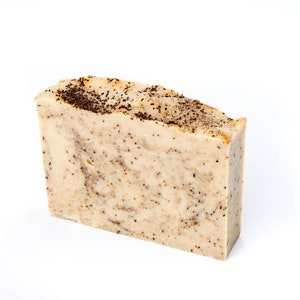 Cocoa Butter Coffee Scrub, Vegan Soap, Peppermint Oil, Cleansing, Moisturizing, Handmade, Natural Soap, Exfoliating Soap image 2