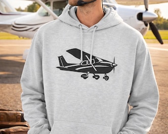 Nose Wheel Airplane Graphic Hoodie | Small Plane Pilot Aviation Sweatshirt