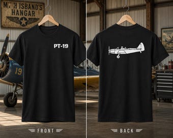 Warbird Aviation Fairchild PT-19 T-Shirt, Airplane Shirt, Aviation Lover Gift, Pilot Apparel, Travel Enthusiast Tee
