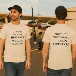 Airplane Enthusiast T-Shirt: Quirky Aviation Fan Apparel